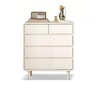 sala de estar Cómoda de 5 cajones for dormitorio, 3 cajones grandes, 2 cajones más pequeños, unidad organizadora, tocador de almacenamiento de madera maciza for dormitorio, pasillo, entrada, armarios