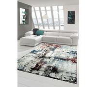 Sala de Estar diseñador Alfombra Alfombra contemporánea bajo Alfombra de Pelo Heather Splash Diseño Turquesa Crema Multi Marrón Größe 200 x 290 cm
