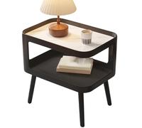 Sala De Estar Pequeña Mesa De Café, Mesa Auxiliar del Sofá, Mesa De Esquina Retro para El Comedor De Dormitorio Cocina Interior Al Aire Libre,70cm,Black
