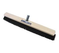 Sala escoba con cerdas de mezcla de pelo y cuerpo de madera, palo metal plana, 60 cm, sin mango