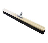 Sala escoba con cerdas de mezcla de pelo y cuerpo de madera, soporte para mango de metal, 100 cm, sin mango