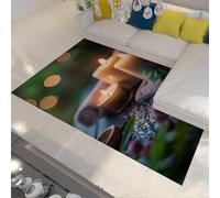 Sala Estar Lavable Alfombras Grandes Velas Aroma a Piedras Masaje Decoración SPA con Estampado Alfombrillas con Respaldo Antideslizante Alfombra Suave Pelo bajo 140x200cm
