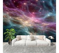 Sala Papel Pintado Fotomurales 350x256 cm Nebulosa de Cielo Estrellado de EnsueñO Mural de Pared Moderno Vistoso Papel Pintado Tejido no Tejido Dormitorio Estudio Decoración Fotomurales