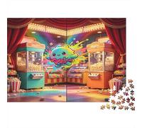 Sala recreativa Retro Máquina de Garra Puzzle de 1000 Piezas Puzzle para Adultos de Papel Familiar Decoración Regalo Relax 52x38cm/1000pcs