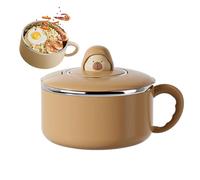 Salad Serving Bowl - Instant Noodle Container for Home Kitchen | 1200ml Stainless Portable Design, Big Draining Function, Rice Soup Fruit Sandwiches Vegetable Storage, Dormitory Commuting Accessory