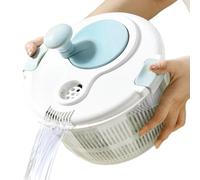 Salad spinner 5L manual with hand crank mechanism for efficient washing, fruit and vegetable spinners quiet for kitchen and picnic, vegetable spinner approx. 25.2x21.7x18.5 cm fresh preparation