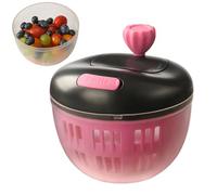 Salad Spinner Bowl, Food Washing Colander, Vegetable Dryer Basket, Built-In Shredder Blade, Non-Slip Stable Base, Ideal for Home Cooking Travel Picnic Use, 5.71x5.2 inches
