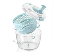Salad Spinner, Manual Vegetable Fruit Washer, 5L Kitchen Dewatering Bowl, Large Capacity Salad Dryer for Lettuce, Spinach, Cabbage, Meal Prep, Healthy Cooking at Home, Food Truck, Picnic, Outdoor