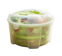 Salad Spinner - Vegetable Dryer | Manual Washer Bowl, Large Capacity Strainer, Fruit Cleaning Basket, Kitchen Drain Squeezer, Crisp Produce Tool For Lettuce Onion Food Prep Sink