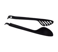 Salad Tongs, Multifunctional Spoon-Shaped Pasta Tongs with Detachable Spatula, Kitchen Utensils for Outdoor BBQ, Family Cooking, Daily Use