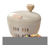 Salad Tosser - Large Capacity Fruit Washer, Easy Colander Basket with Clear Outer Basin, Fast Drying Greens Container, Ideal for Healthy Workplace Meal Prep