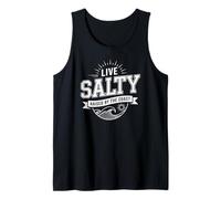 Salado en vivo criado por la costa Summer Vibes Beach Camiseta sin Mangas