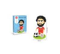 (Salah) Jugador de Fútbol Estrella Mini Bloque de Construcción Diy Ladrillo Rompecabezas Infantil Juguete de Regalo