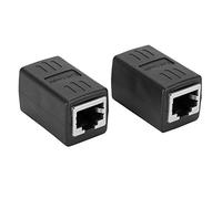 SALALIS Acoplador de Cable LAN RJ45 Adaptador Hembra a Hembra, Extensor Ethernet de Alta Velocidad para Uso Doméstico/Oficina, Material ABS Duradero, Paquete de 2