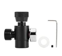 SALALIS Adaptador De Tanque De Llenado De CO2, Kit De Conexión De Adaptador De Llenado De Cilindro, Kit De Conexión De Adaptador De Cilindro De Tanque De Llenado De CO2, Material Metálico,(Negro#1)