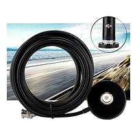 SALALIS Antena de Montaje Magnético de Doble Banda VHF/UHF Fácil de Instalar para Escáner de Radio Móvil de Coche BC75XLT BC125AT, Material Metálico Resistente y Duradero