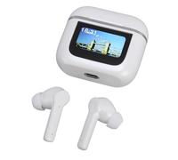 SALALIS Auriculares Traductores de 144 Idiomas con Batería de Larga Duración para Conversaciones Multilingües, Bluetooth 5.4, Sonido Estéreo, 2 Unidades (Blanca)