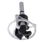 SALALIS Broca Cortadora de Agujeros de 3 Flautas de 35 Mm con Profundidad Ajustable para Carpintería, Cubierta Transparente para Perforación de Precisión, 1 Unidad