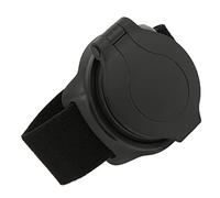 SALALIS Espejo de Bicicleta Diseño Convexo Negro 5 Cm de Diámetro para Motocicletas, Correa de Nailon para Muñeca y Brazo Espejo Retrovisor de Bicicleta