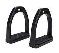 SALALIS Estribos de Plstico Negro de 2 Piezas estribos para Montura de Caballo Estribos de Seguridad Estribo de Goma Antideslizante para Montar a Caballo Ferri e pedane per staffe