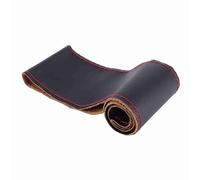 SALALIS Funda para Volante de Bricolaje, Piel Sintética de Grano de Elefante para Interior de Coche, 15 Pulgadas de Diámetro, Negro, Ajuste Universal, Placer Agradable de Bricolaje (Negro Rojo)