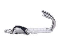 SALALIS Gancho de Deriva de Arrecife de Acero Inoxidable, Gancho Doble para Buceo en Cuevas, Accesorios de Buceo Relajantes para Fotógrafos, Acero Inoxidable y Nailon Sólidos y Duraderos, (Blanco)