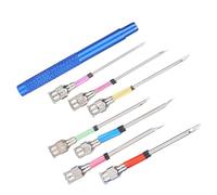 SALALIS Juego de Agujas Perforadoras de Acero para Bordar, Alta Dureza, 7 Tamaños para Bordado a Mano, Punto de Cruz, Punzonado para Obras de Arte, Fundas de Almohada, Cortinas, Ropa con Asa para