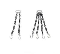 SALALIS Juego de Cadena de Gancho de Grúa Modelo para Coches de Control Remoto, Fácil Instalación, Accesorio de Gancho de Remolque de 2 Piezas de Metal Negro (8 CM)