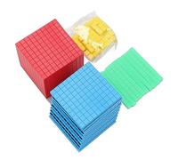 SALALIS Juego de Diez Bloques de Base para Niños, Herramientas de Aprendizaje Interactivas, Manipuladores Matemáticos de Plástico para Uso en el Aula y en el Hogar, 1 Paquete