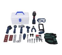 SALALIS Juego de Herramientas de Construcción para Niños, Kit de Reparación Realista para Niños Pequeños con Taladro Electrónico para , Mejora Las Habilidades Prácticas para Juegos de Roles, Caja de