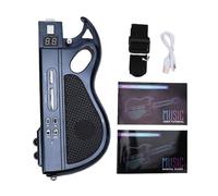 SALALIS Juguete de Guitarra Eléctrica LED Plegable sin Cuerdas para Niños para una Experiencia de Aprendizaje Interactiva con 7 Sonidos para Salidas Al Aire Libre, ABS, 24*8,9 Pulgadas (Negro)