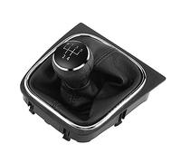 SALALIS Kit de Funda para Palanca de Cambios de 5 Velocidades para 6 MK5 MK6 2005-2014, Elegante Borde Cromado, Fácil Instalación, Reemplazo Perfecto para Entusiastas del Automóvil, Tapa Negra