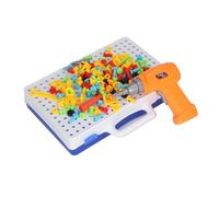 SALALIS Kit de Juguetes de Construcción de Herramientas de Taladro y Destornillador de 239 Piezas, Diversión Educativa para Niños, Plástico ABS Colorido, Mejora la Creatividad