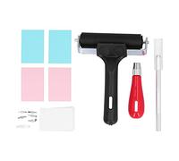 SALALIS Kit de Tallado de Sellos de Goma, Juego de Herramientas Duraderas para Manualidades de Grabado, con Pergamino Vegetal, Rodillo, Cuchillo para Trinchar, para Artesanos de Bricolaje Material