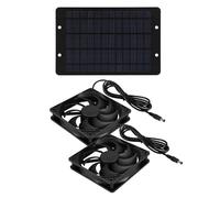 SALALIS Kit de Ventilador de Panel Solar Premium de 10 W para Cobertizo de Invernadero, Kit de Ventilador de Escape Solar de Alta ontrol Manual para Regulación de Temperatura Interior