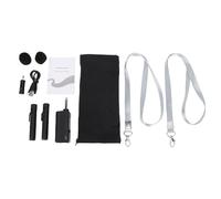 SALALIS Micrófono Inalámbrico con Banda para el Cuello 2.4G con Reducción Inteligente de Ruido para Enseñar Karaoke Transmisión en Vivo Al Aire Libre Negro 2 Micrófonos Alcance de 30 M/98 Pies (1 a)