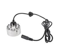 SALALIS Mist Maker Fogger Humidificador que Cambia de Color para Fuente de Agua Estanque Rocalla Baño para Pájaros Aleación de Zinc 1 para Decoración de Jardín (Enchufe europeo)