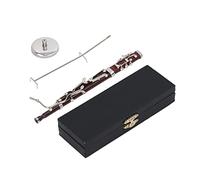 SALALIS Modelo de Instrumento de Fagot, Réplica de Fagot en Miniatura con Soporte Y Estuche Mini Modelo de Instrumento Musical Modelo de Casa de Muñecas Mini Fagot Adorno para el Hogar