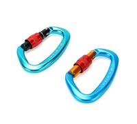 SALALIS Mosquetones D de Alta Resistencia, Paquete de 2, 25KN, para Montañismo, Mochilero, Acampada, Aleación de Aluminio (#2)