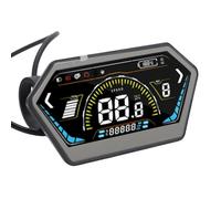 SALALIS Panel de Control de Pantalla LCD para Bicicleta Eléctrica, Panel de Control de Pantalla a Color para Manillar de 22,2mm, Resistente Al Agua, ABS, 24V, 36V, 48V, 52V y 60V