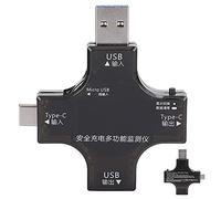 SALALIS Pantalla a Color del Probador de Energía USB para Medición de Corriente de Voltaje, Adecuado para Cargador IOS de 87 W, Pantalla Inversa de 180°, para Entusiastas de la Tecnología