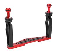 SALALIS Plataforma Estabilizadora de Bandeja de Doble para Carcasa de Cámara Subacuática, Aleación de Aluminio, Disparador de Obturador Ergonómico, Cámaras SLR