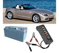 SALALIS Probador de Carga de Batería Pantalla Confiable de 6 LED Comprobación de Arranque del Alternador para Motocicleta de Automóvil Analizador de Batería de 12 V, para Funcionamiento sin Chispas