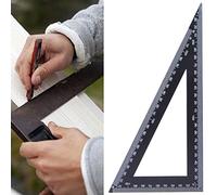 SALALIS Regla Triangular para Carpintería de Acero con Alto Contenido de Carbono para una Medición Precisa, Compacta y Liviana, para Herramientas de Carpintero, Negra 120x300 Mm (120 * 300mm)