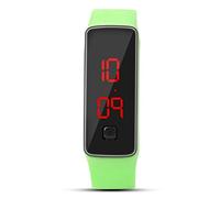 SALALIS Reloj Digital con Correa de Silicona Deportiva LED para Hombres Pantalla Electrónica con Modo de Ahorro de Energía para Actividades Al Aire Libre (Verde Claro)