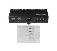 SALALIS Selector de Entrada Estéreo de 3 Entradas y 3 Salidas para Conmutación Dispositivos con Confiabilidad de Alto Contacto para Uso Profesional/de Audio, Metal, Negro, 1 Unidad