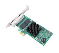 SALALIS Tarjeta de Red PCI Express Transmisión Gigabit Estable para Centros de Datos, Sistemas de Visión Artificial Soporte para Chip I350 1000Mbps 4 Puertos RJ45 Adaptador de Red PCIE 2.1 X1 para