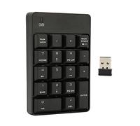 SALALIS Teclado Numérico SK 51AG, Teclado Numérico USB Inalámbrico de 18 Teclas 2,4G con Diseño de bajo Ruido, para Ordenador Portátil de Sobremesa 2000 OS X Vista 7 (Negra)
