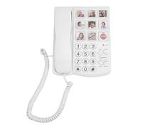 SALALIS Teléfono Fijo con Cable Botón Grande Dial de un Toque para Usuarios Mayores y con Discapacidad Visual Volumen Ajustable