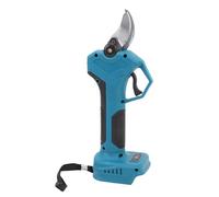 SALALIS Tijeras de Podar Eléctricas, Cuchillas SK5 Eficientes, Pantalla Digital para Jardinería, Podadora de árboles, Herramienta de Jardín Inalámbrica ABS Azul de 30mm